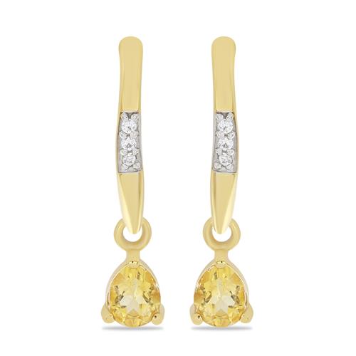 BUY 925 SILVER CITRINE GEMSTONE EARRING